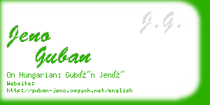 jeno guban business card